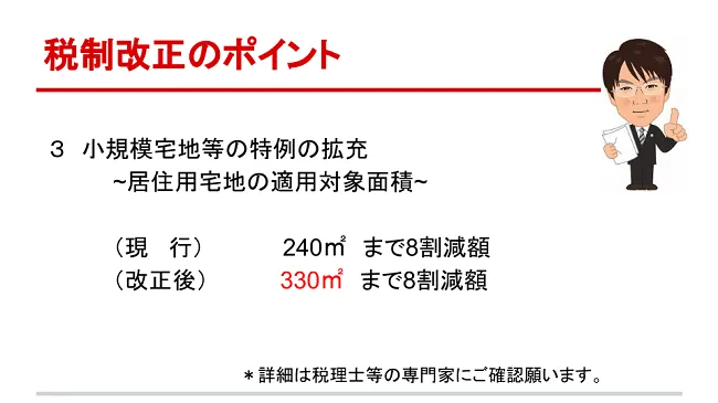 税制改正のポイント - 3.小規模宅地等の特例の拡充