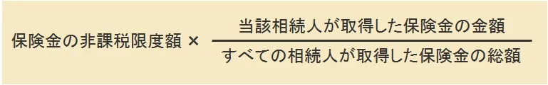 死亡保険金の非課税額計算