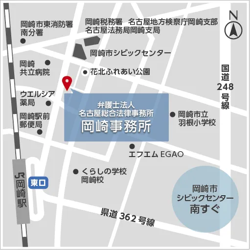 岡崎市の地図